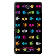 SO-04E-YCM2P0198-78 [オリジナルデザイン docomo SO-04E Xperia A用ケース 【カラフルモノグラムスカル】]