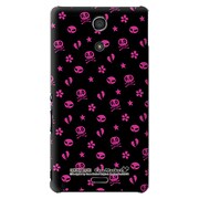 SO-04E-YCM2P0208-78 [オリジナルデザイン docomo SO-04E Xperia A用ケース 【ハートブレイクモノグラム ブラック】]