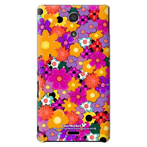 SO-04E-YCM2P0242-78 [オリジナルデザイン docomo SO-04E Xperia A用ケース 【ブリリアント・フラワー Vivid】]