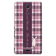 SO-04E-YCM2P0257-78 [オリジナルデザイン docomo SO-04E Xperia A用ケース 【チェック柄コレクション ウサギ】]