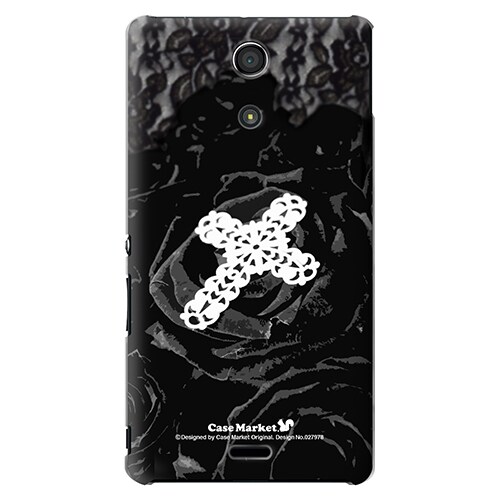 SO-04E-YCM2P0279-78 [オリジナルデザイン docomo SO-04E Xperia A用ケース 【十字架と薔薇】]