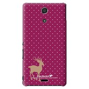 SO-04E-YCM2P0283-78 [オリジナルデザイン docomo SO-04E Xperia A用ケース 【Dot Reindeer パープル】]