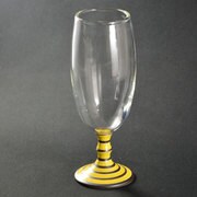 有田浪漫ビールグラス ボーダー 黄