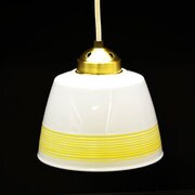 イエロー コード50cm 有田焼ペンダントライト 糸模様