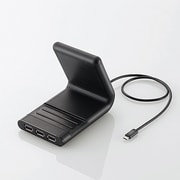 USBHUB2.0/タブレット用スタンド付/microB/セルフパワー/4ポート/ブラック U2HS-S401SBK