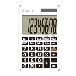 ヨドバシ Com アスカ Asmix C0802w デカ文字電卓 ポケット 8桁 ホワイト 通販 全品無料配達