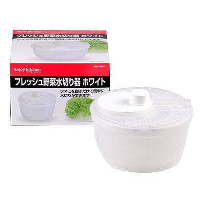 C-4697 [ENJOY KITCHEN フレッシュ 野菜水切り器 ホワイト]