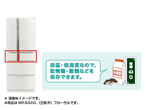 Amazon.co.jp: 三菱電機 冷蔵庫 幅60cm 455L 5ドア 冷凍室が真ん中 左開き 切れちゃう瞬冷凍A.I. ワイドチルド  氷点下ストッカー グレイングレージュ MR-B46JL-C : 大型家電