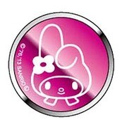 マイメロディ01アップ [アルミボタンシール]