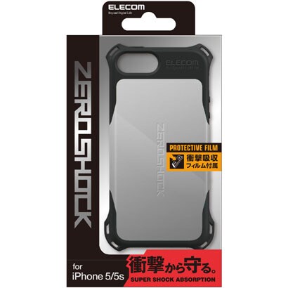 PS-A12ZEROSV [iPhone SE/5s/5用 ZEROSHOCKケース シルバー]