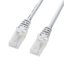 LANケーブル 0.5m CAT5e ホワイト 爪折れ防止 より線 UTP ストレート結線 RJ45 LA-Y5TS-005