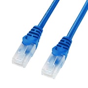 LANケーブル 0.5m CAT5e ブルー 爪折れ防止 より線 UTP ストレート結線 RJ45 LA-Y5TS-005BL