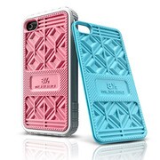 BI-MUSNK/PB [MUSUBO Sneaker Case for iPhone4/4S ピンク/青]
