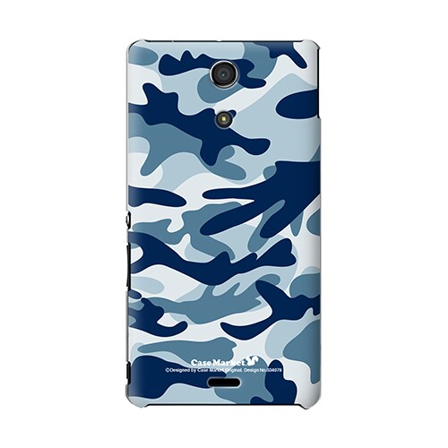 SO-04E-YCM2P0340-78 [オリジナルデザイン docomo SO-04E Xperia A ケース (カモ柄 アーミーブルー)]