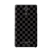 SO-04E-YCM2P0351-78 [オリジナルデザイン docomo SO-04E Xperia A ケース (ブラック 市松柄)]