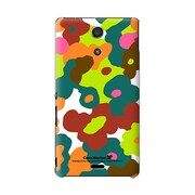 SO-04E-YCM2P0355-78 [オリジナルデザイン docomo SO-04E Xperia A ケース (ルーズフラワーコレクション アーミー)]