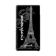 SO-04E-YCM2P0371-78 [オリジナルデザイン docomo SO-04E Xperia A ケース (エッフェル塔コレクション スタンプ)]