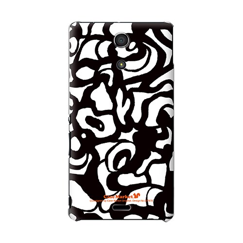 SO-04E-YCM2P0376-78 [オリジナルデザイン docomo SO-04E Xperia A ケース (モノクロームフラワー)]