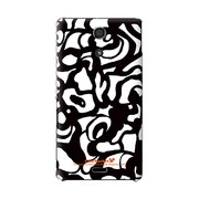 SO-04E-YCM2P0376-78 [オリジナルデザイン docomo SO-04E Xperia A ケース (モノクロームフラワー)]