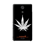 SO-04E-YCM2P0392-78 [オリジナルデザイン docomo SO-04E Xperia A ケース (Black Leaves)]