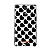 SO-04E-YCM2P0395-78 [オリジナルデザイン docomo SO-04E Xperia A ケース (ドット & ハート柄)]