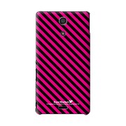 SO-04E-YCM2P0411-78 [オリジナルデザイン docomo SO-04E Xperia A ケース (ピンク ストライプ ライン)]