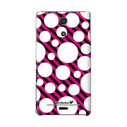 SO-04E-YCM2P0412-78 [オリジナルデザイン docomo SO-04E Xperia A ケース (ピンク ストライプ & ランダムドット)]