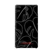 SO-04E-YCM2P0419-78 [オリジナルデザイン docomo SO-04E Xperia A ケース (モダン モンステラ モノクロデザイン)]