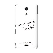 SO-04E-YCM2P0426-78 [オリジナルデザイン docomo SO-04E Xperia A ケース (We wish your life Full of Love / White)]