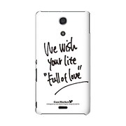 SO-04E-YCM2P0427-78 [オリジナルデザイン docomo SO-04E Xperia A ケース (We wish your life Full of Love / Big White)]