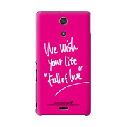 SO-04E-YCM2P0428-78 [オリジナルデザイン docomo SO-04E Xperia A ケース (We wish your life Full of Love / Lover Pink)]