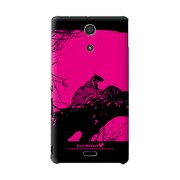 SO-04E-YCM2P0442-78 [オリジナルデザイン docomo SO-04E Xperia A ケース (サバンナ チーター ピンクプレート)]