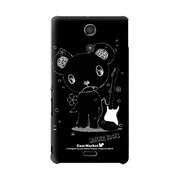 SO-04E-YCM2P0480-78 [オリジナルデザイン docomo SO-04E Xperia A ケース (メロイックベア サイコパス & ギター - B)]