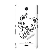 SO-04E-YCM2P0482-78 [オリジナルデザイン docomo SO-04E Xperia A ケース (メロイックベア サイコパス & ギター - D)]