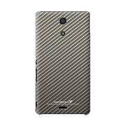 SO-04E-YCM2P0490-78 [オリジナルデザイン docomo SO-04E Xperia A ケース (ブラックカーボンパターン Silver)]