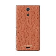 SO-04E-YCM2P0518-78 [オリジナルデザイン docomo SO-04E Xperia A ケース (オーストリッチ パターン レットブラウン)]