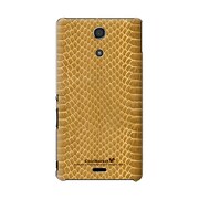 SO-04E-YCM2P0524-78 [オリジナルデザイン docomo SO-04E Xperia A ケース (ヘビ柄 イエローミックス)]