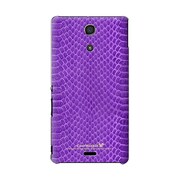 SO-04E-YCM2P0526-78 [オリジナルデザイン docomo SO-04E Xperia A ケース (ヘビ柄 パープルミックス)]