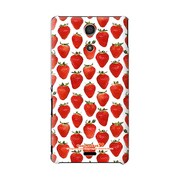 SO-04E-YCM2P0557-78 [オリジナルデザイン docomo SO-04E Xperia A ケース (ストロベリー パターン ホワイトプレート)]