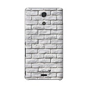 SO-04E-YCM2P0571-78 [オリジナルデザイン docomo SO-04E Xperia A ケース (レンガ パターン ホワイト A)]