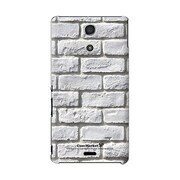 SO-04E-YCM2P0572-78 [オリジナルデザイン docomo SO-04E Xperia A ケース (レンガ パターン ホワイト B)]