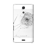 SO-04E-YCM2P0594-78 [オリジナルデザイン docomo SO-04E Xperia A ケース (フェイク クラッシュ ガラス ホワイト)]
