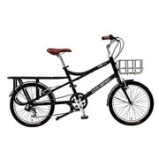 小径車(ミニベロ) 410mm 20型 外装7段変速 14L-FJ032 LGブラック LGS-MV CARGO