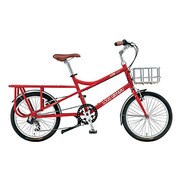 小径車(ミニベロ) 410mm 20型 外装7段変速 14L-FJ033 LGレッド LGS-MV CARGO