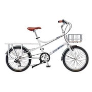小径車(ミニベロ) 410mm 20型 外装7段変速 14L-FJ034 LGホワイト LGS-MV CARGO