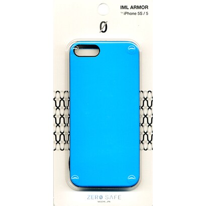 0254IP5S [ZERO SAFE IML ARMOR iPhone5s ストラップホール付 ケース ブルー]
