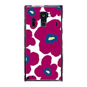 F-06E-YCM2P0024-78 [オリジナルデザイン docomo F-06E ARROWS NX ケース (ルーズフラワーコレクション ダークパープル)]