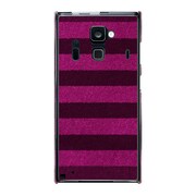 F-06E-YCM2P0130-78 [オリジナルデザイン docomo F-06E ARROWS NX ケース (ボーダーソックス ピンク & ネイビー)]