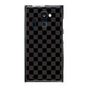 F-06E-YCM2P0351-78 [オリジナルデザイン docomo F-06E ARROWS NX ケース (ブラック 市松柄)]