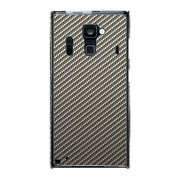 F-06E-YCM2P0490-78 [オリジナルデザイン docomo F-06E ARROWS NX ケース (ブラックカーボンパターン Silver)]